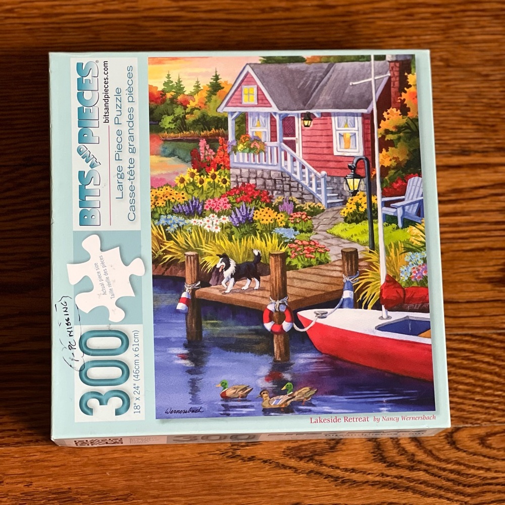 Bits & Pieces 300-Piece 'Lakeside Retreat' Puzzle